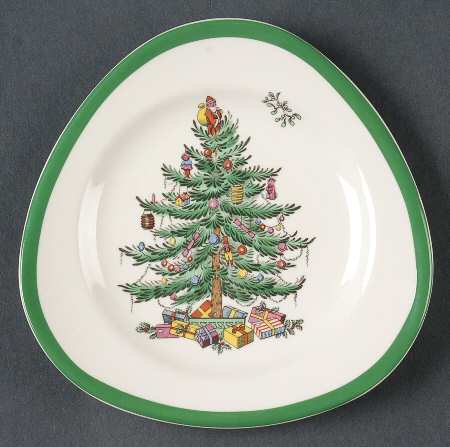 Christmas Tree Triangular Bread & Butter Plate