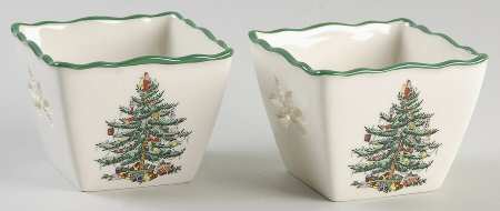 Christmas Tree 2" Pierced Votive Candleholder - Set of 2