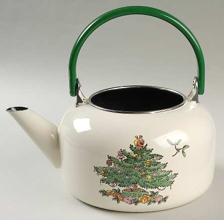 Christmas Tree Metal Kettle No Lid