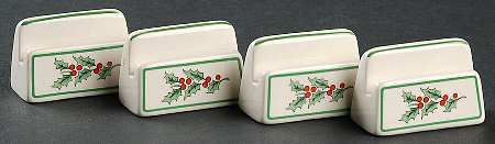 Christmas Tree Small Placard/Place Card Holder - Set of 4