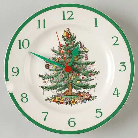 Christmas Tree Clock Plate