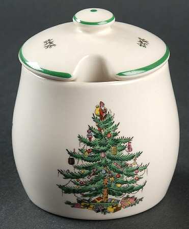 Christmas Tree Mustard Jar & Lid
