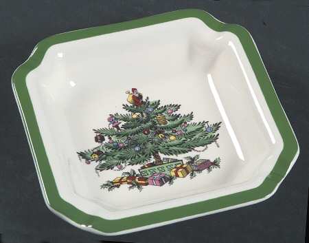 Christmas Tree 4" Square Ashtray