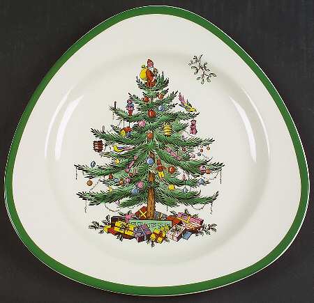 Christmas Tree Triangular Cake Plate