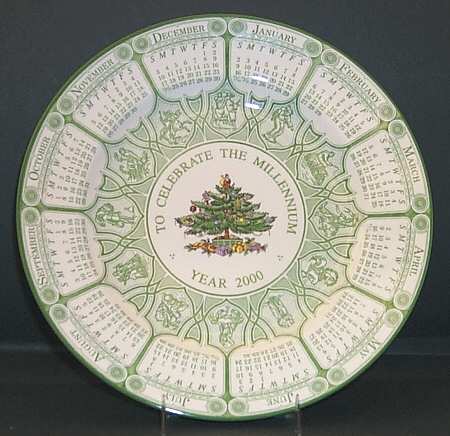 Christmas Tree "2000" Calendar Plate