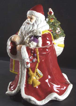 Christmas Tree Father Christmas Canister
