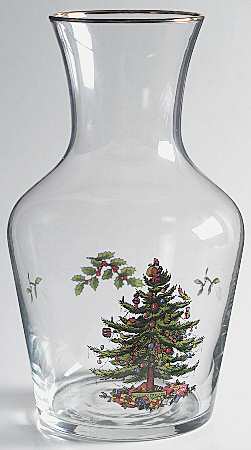 Christmas Tree Glassware Carafe