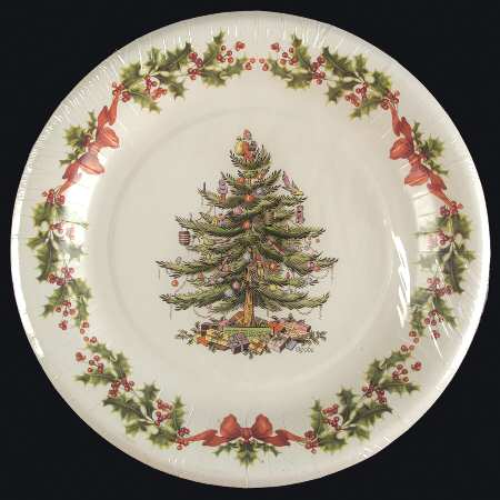 Christmas Tree Pack of 8 - Paper Dinner Plate