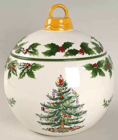 Christmas Tree Cookie Jar & Lid