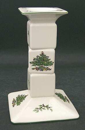 Christmas Tree Stacked Block Candlestick