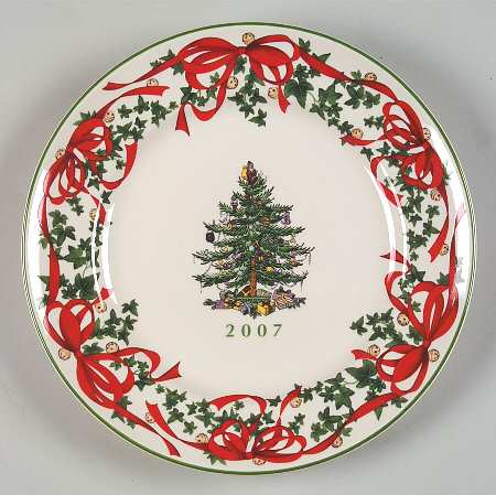 Christmas Tree 2007 Red Ribbon Collector Plate