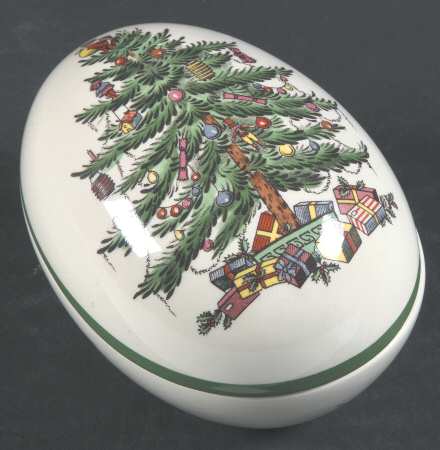 Christmas Tree Small Egg Box & Lid