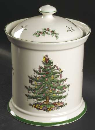 Christmas Tree Cookie Jar & Lid