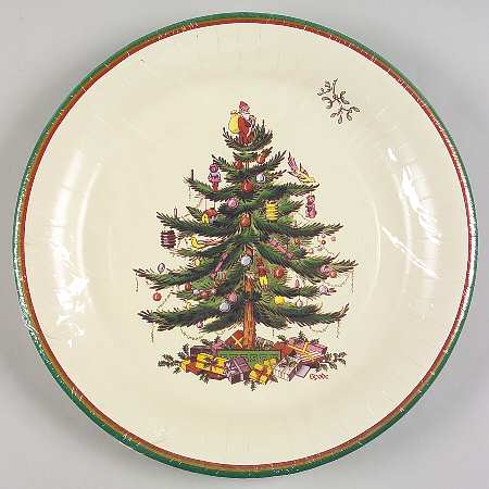Christmas Tree (Pack of 16) Paper Dinner Plates