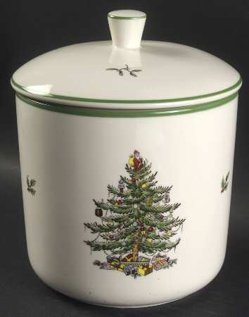 Christmas Tree Cookie Jar & Lid