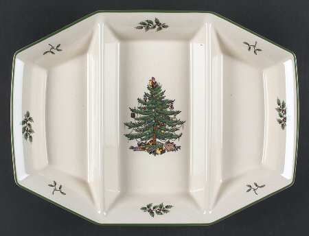 Christmas Tree 3 Part Oblong Divided Server