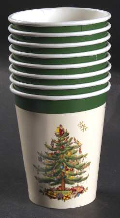 Christmas Tree 9 Oz Paper Hot/Cold Cup - Set of 8