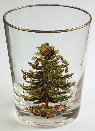 Christmas Tree 12 Oz Glassware Double Old Fashioned