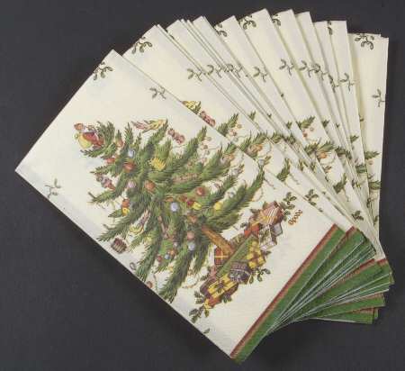 Christmas Tree Package of Paper Dinner Napkins