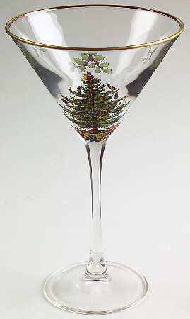 Christmas Tree Glassware Martini