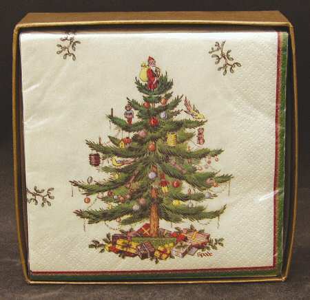 Christmas Tree Unopened Boxed Package of Napkins