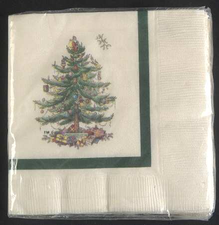 Christmas Tree Package of Paper Cocktail Napkins