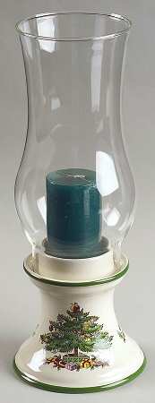 Christmas Tree Hurricane Lamp & Globe