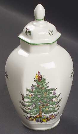 Christmas Tree Mini Hexagonal Vase with Lid