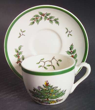 Christmas Tree Child's Cup & Saucer Set