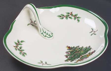 Christmas Tree Handled Tray