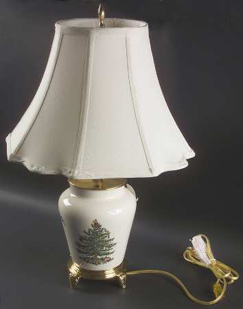 Christmas Tree Electric Cookie Jar Lamp & Shade