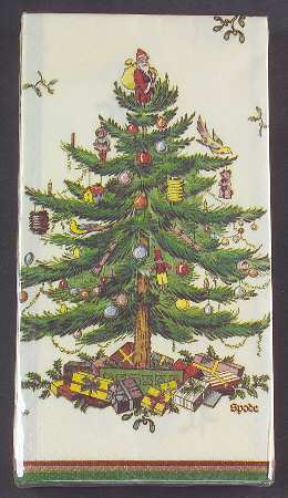 Christmas Tree Boxed Package of Paper Dinner Napkins