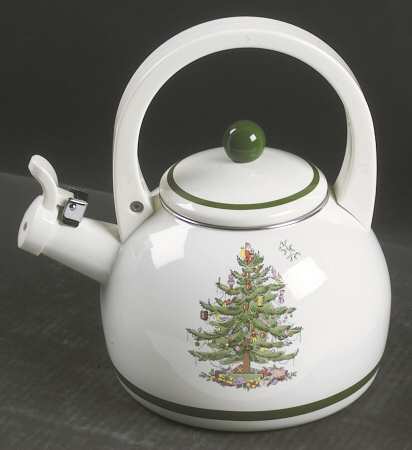 Christmas Tree Metal Whistler Kettle & Lid