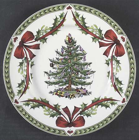 Christmas Tree Accent Luncheon Plate