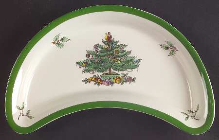 Christmas Tree Crescent Salad Plate