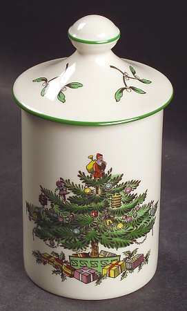 Christmas Tree Small Spice Jar & Lid