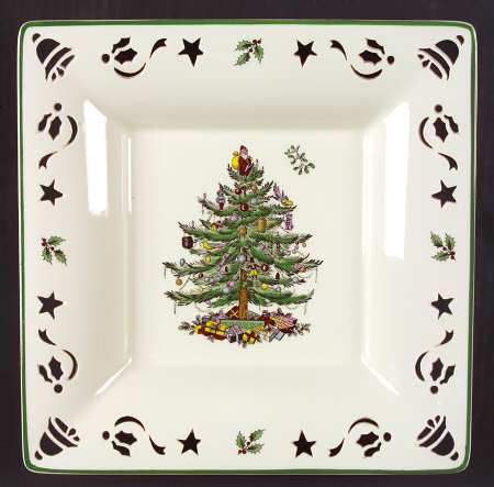 Christmas Tree Medium Square Dish