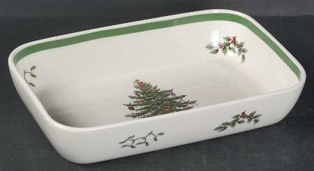 Christmas Tree 10" Rectangular Baker
