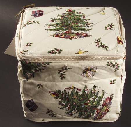 Christmas Tree Salad Plate Storage Bag/Case (Holds 8)