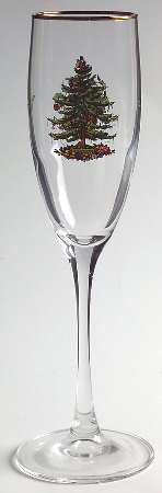 Christmas Tree Glassware Champagne Flute
