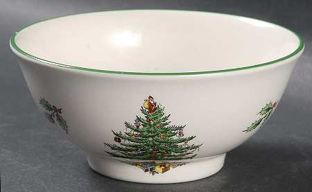 Christmas Tree 4" Round Votive Bowl No Wax