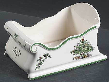 Christmas Tree Sleigh Bowl