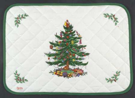 Christmas Tree Rectangular Quilted Cloth Placemat