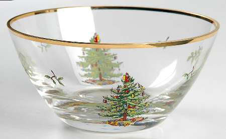 Christmas Tree Glassware Individual Salad Bowl