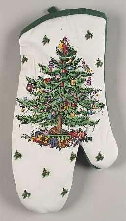 Christmas Tree Cloth Oven Mitt