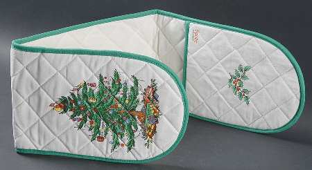 Christmas Tree Cloth Double Oven Mitt