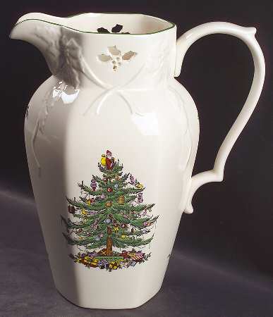 Christmas Tree 84 Oz Pierced Faceted Pitcher