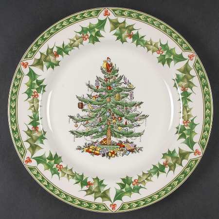 Christmas Tree Accent Luncheon Plate