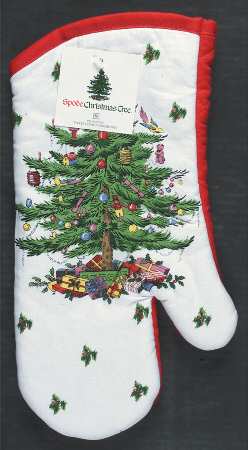 Christmas Tree Cloth Oven Mitt