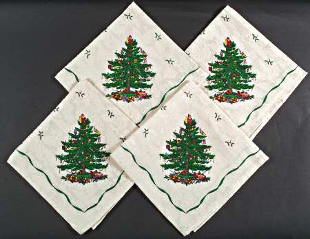 Christmas Tree Cloth Napkin - Set of 4